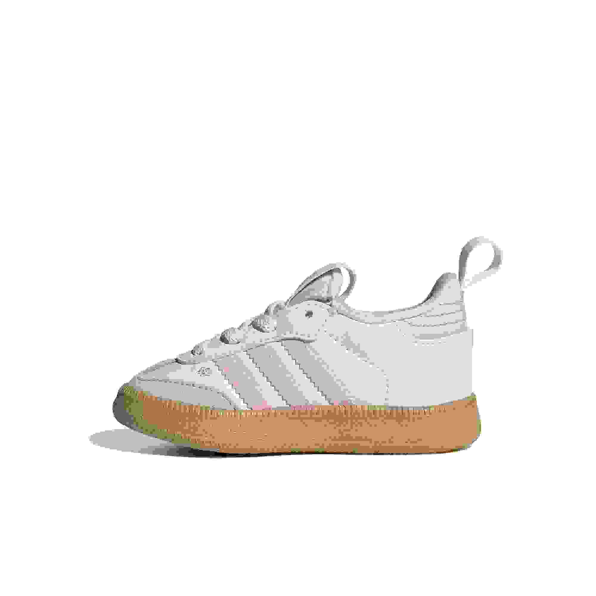adidas Originals Samba Quickon Infant Girls' "Ftwr White/Bliss Lilac/Alumina" Shoe